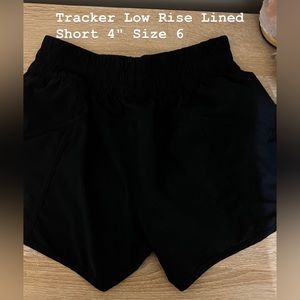 Lululemon Tracker Short 4" Size 6 Black